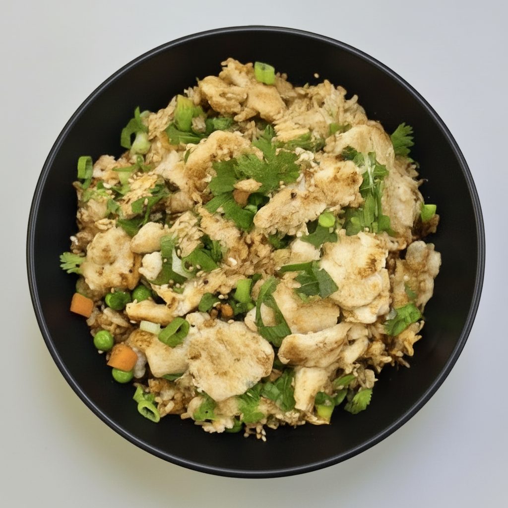 Hibachi Style Chicken Breast Fried Rice.